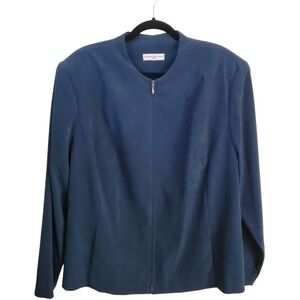 Amanda Smith Vintage Forest Green Full Zip Jacket Size 20W